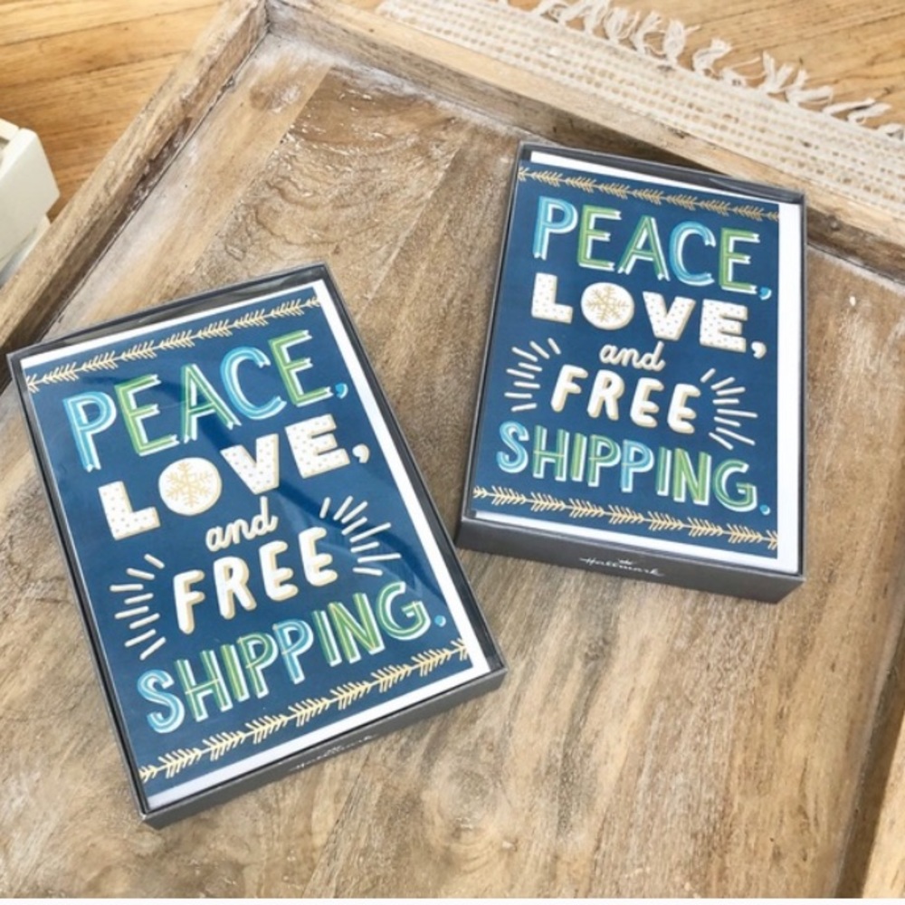 Hallmark Cards Boxes Peace, Love & Free shipping